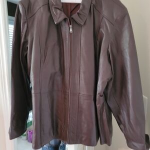 Guillaume Leather Jacket (Merlot) 2X